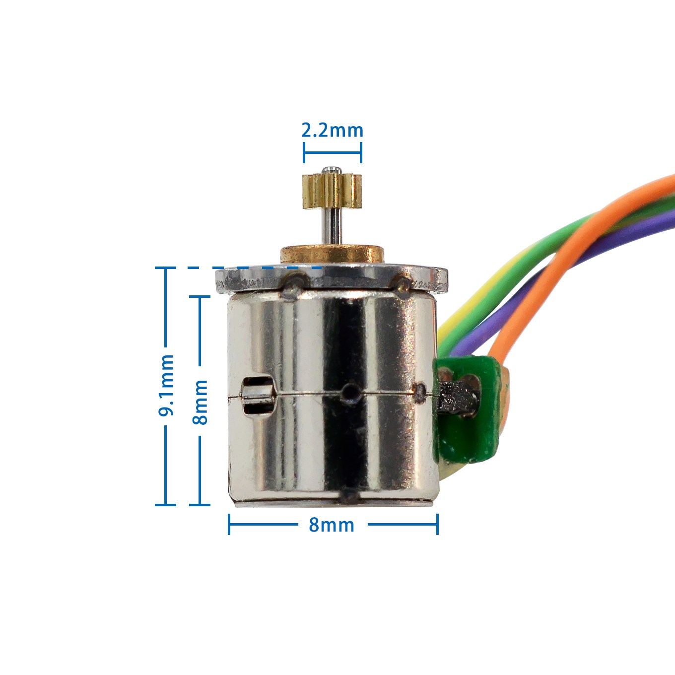 3-5V 2 Fazlı 8mm Mikro Step Motor Çifti - Robot Sepeti